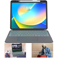 ROOFEI Tastatura Pouzdro pro iPad Pro 12.9 palce (6/5/4/3 Generace - 2022/2021/2020/2018) - Odpojitelná klávesnice s touchpadem 